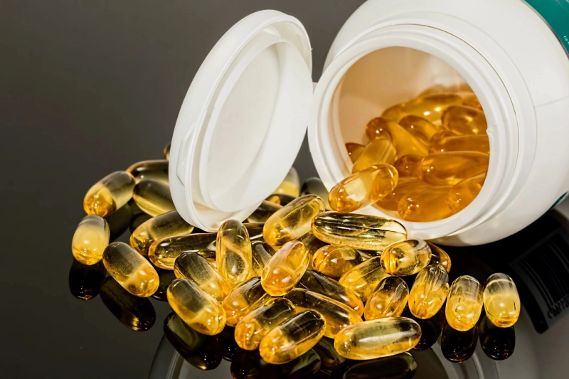 A close up of pills on the table